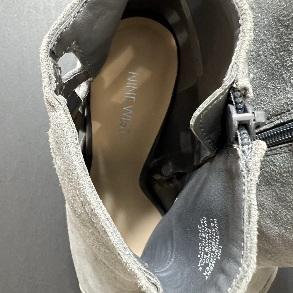 Nine West The Moment Heels Women's Size 10M Gray Suede Luxury Minimalist - Picture 5 of 8